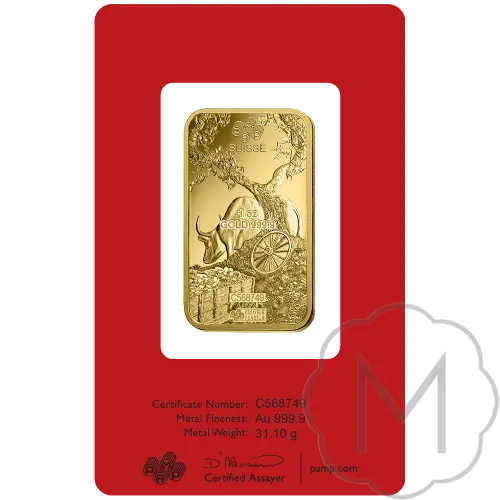 Pamp Suisse Lunar Ox Goud 1 Troy Ounce #4