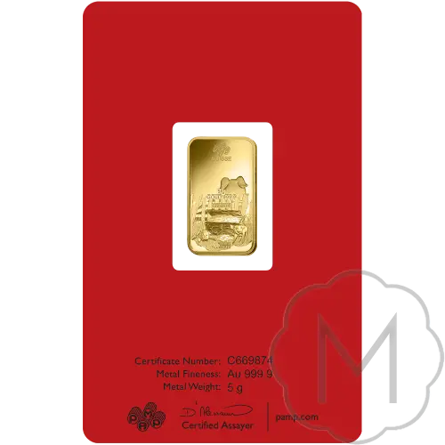 Pamp Suisse Lunar Pig Goud 5 gram #4