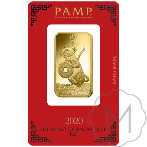 Pamp Suisse Lunar Rat Gold 1 Troy Ounce #3