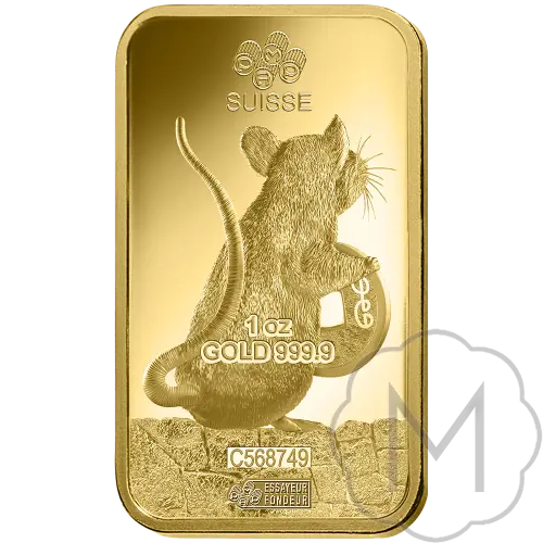 Pamp Suisse Lunar Rat Gold 1 Troy Ounce #2