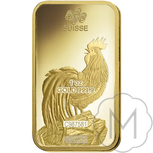 Pamp Suisse Lunar Rooster Gold 1 Troy Ounce #2