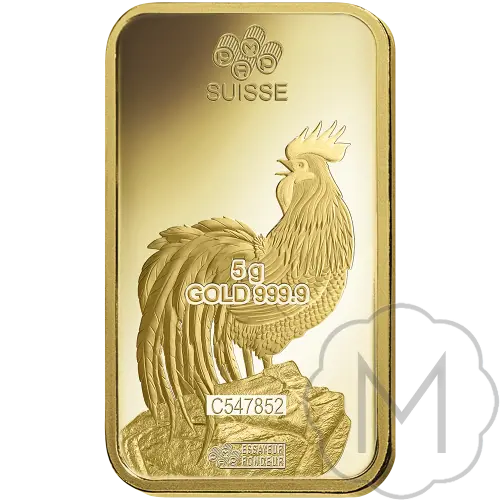 Pamp Suisse Lunar Rooster Gold 5 grams #2