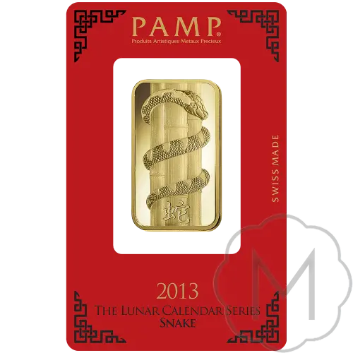 Pamp Suisse Lunar Snake Gold 1 Troy Ounce #3