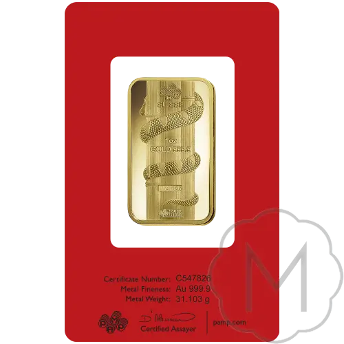 Pamp Suisse Lunar Snake Gold 1 Troy Ounce #4