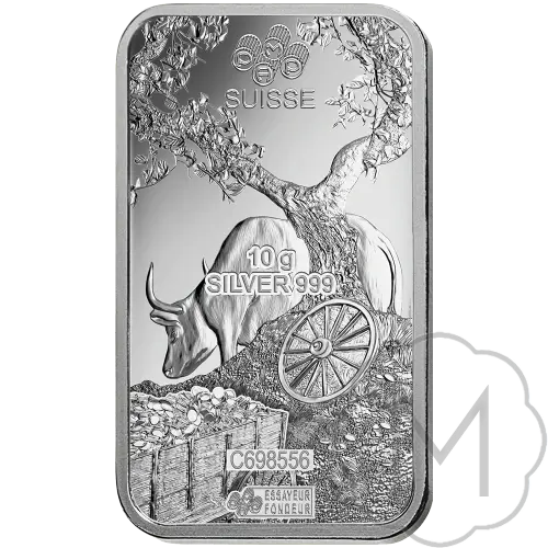 Pamp Suisse Lunar Ox Silver 10 grams #2