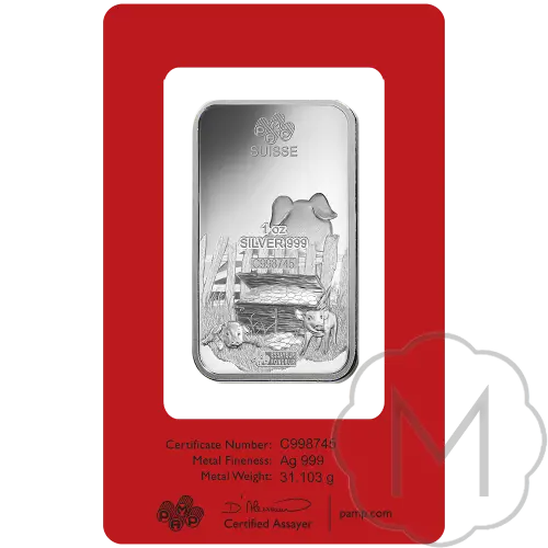 Pamp Suisse Lunar Pig Silver 1 Troy Ounce #3