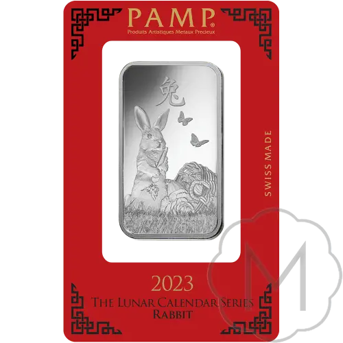 Pamp Suisse Lunar Rabbit Silber 1 Troy Ounce #3