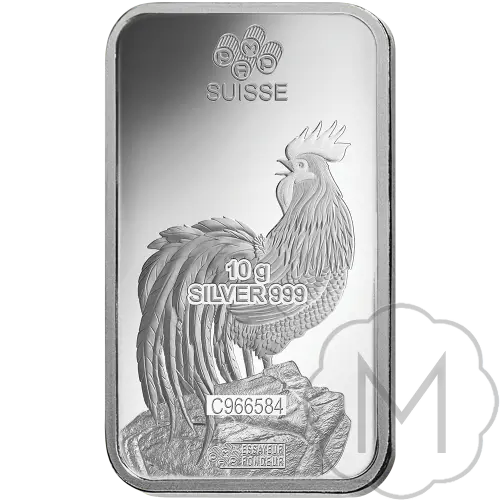 Pamp Suisse Lunar Rooster Silver 10 grams #2