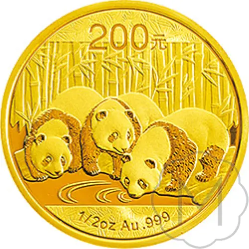 Chinese Panda 2013 Gold 0.5 Troy Ounce #1