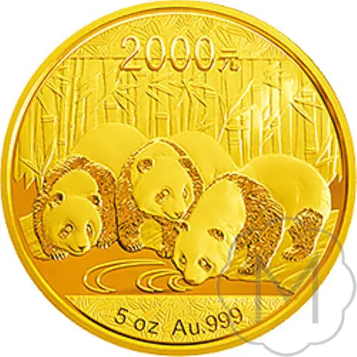 Chinese Panda 2013 Gold 5 Troy Ounce #1