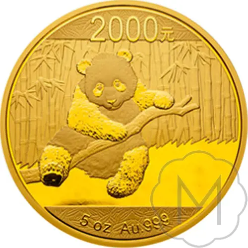 Chinese Panda 2014 Gold 5 Troy Ounce #1