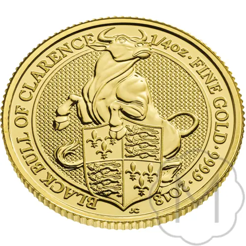 Queens Beasts Black Bull 2018 Gold 0.25 Troy Ounce #3