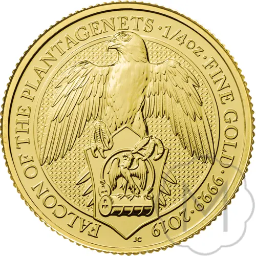 Queens Beasts Falcon 2019 Gold 0.25 Troy Ounce #1