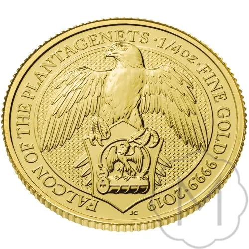 Queens Beasts Falcon 2019 Gold 0.25 Troy Ounce #3