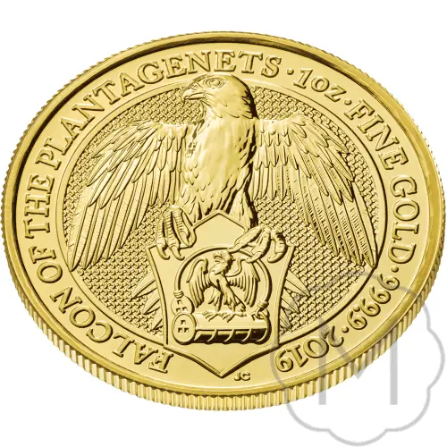 Queens Beasts Falcon 2019 Gold 1 Troy Ounce #3