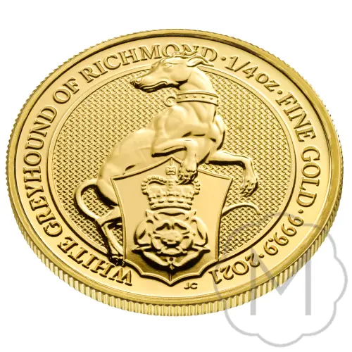 Queens Beasts White Greyhound 2021 Gold 0.25 Troy Ounce #1