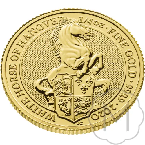 Queens Beasts White Lion 2020 Gold 0.25 Troy Ounce #3