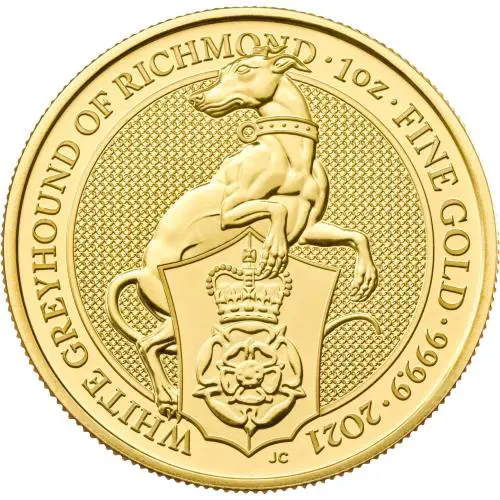 Queens Beasts White Lion 2021 Goud 1 Troy Ounce #1