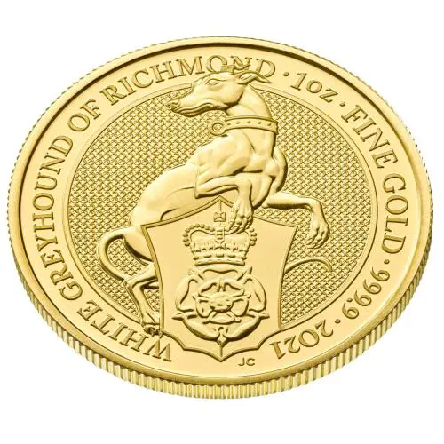 Queens Beasts White Lion 2021 Goud 1 Troy Ounce #3