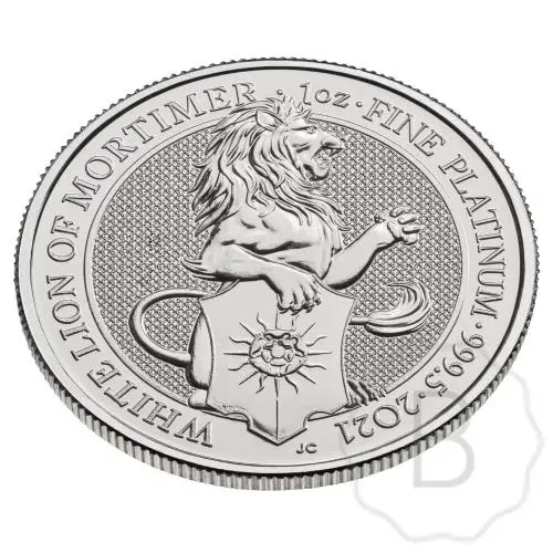 Queens Beasts White Lion 2021 Platinum 1 Troy Ounce #3