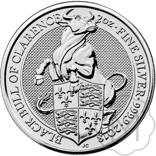 Queens Beasts Black Bull 2018 Silver 2 Troy Ounce #1