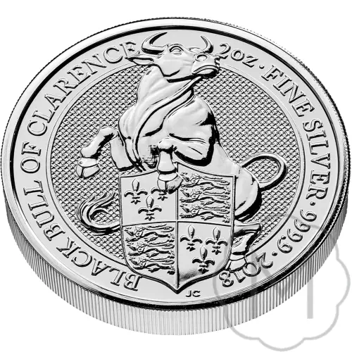 Queens Beasts Black Bull 2018 Silver 2 Troy Ounce #3