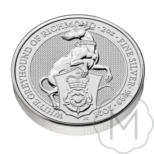 Queens Beasts White Lion 2021 Zilver 2 Troy Ounce #3